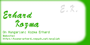 erhard kozma business card